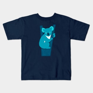 Blue Koala Bear Kids T-Shirt